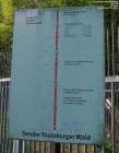 Informationsschild am "Hintereingang"